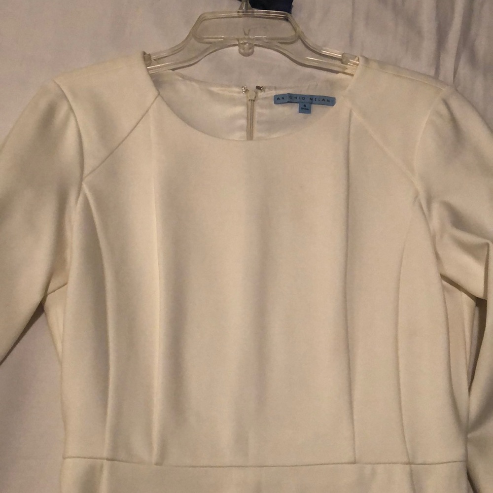 White 3/4 length dress